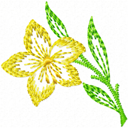 Flowers And Tree Embroidery Design 7